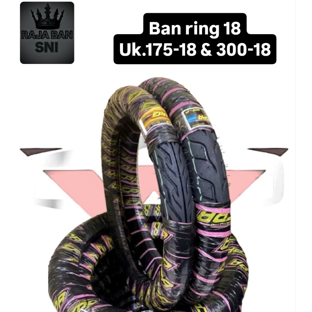 BAN LUAR MOTOR THUNDER NINJA TIGER MEGAPRO RING 18 UKURAN 275 DAN 300