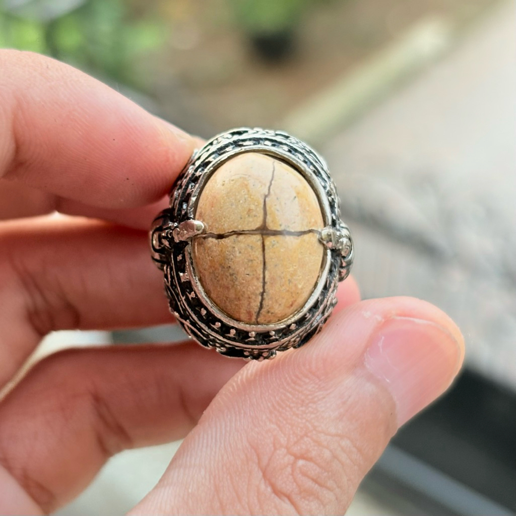 Cincin batu tapak jalak emas keren