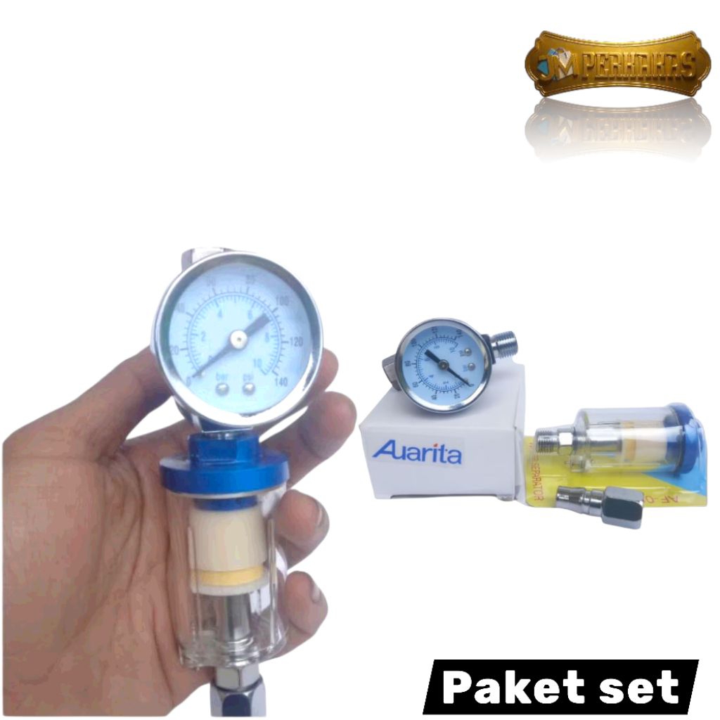 Air Regulator saparator plus manometer Auarita fr3 untuk spray gun
