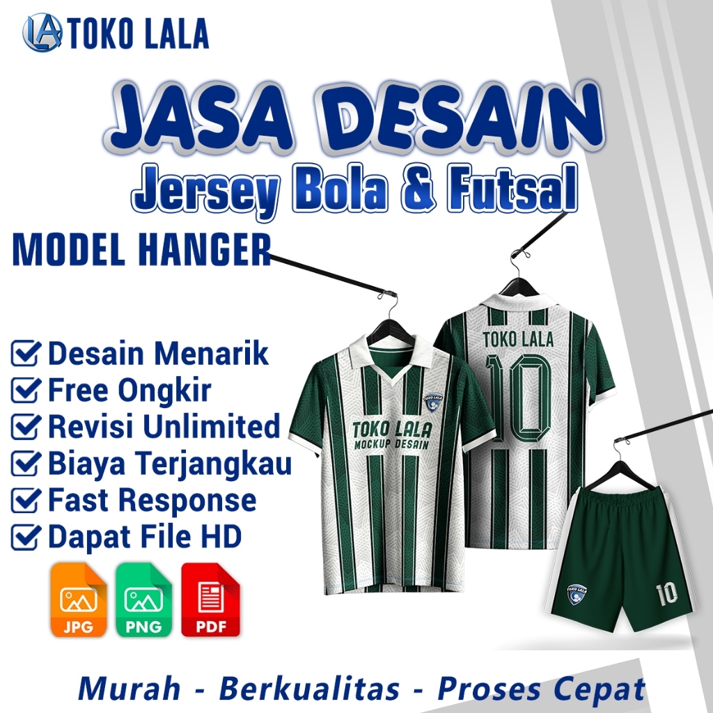 JASA DESAIN JERSEY BOLA & FUTSAL, MODEL DESAIN JERSEY HANGER