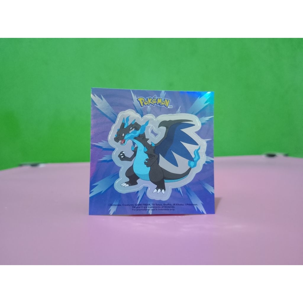 Stiker / Sticker MILKITA x POKEMON - MEGA CHARIZARD X - Nintendo New Murah Retro Vintage Rare Koleks