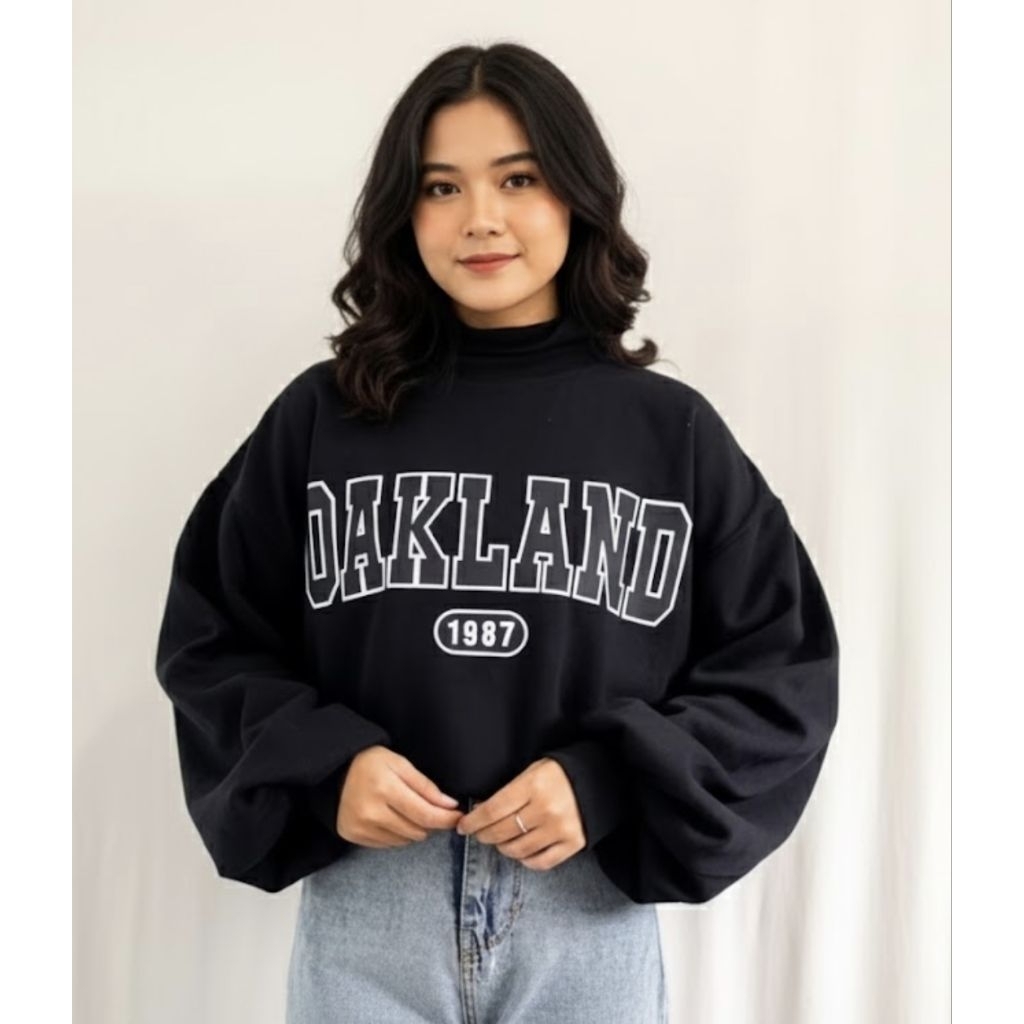 Sweater Crop Turtleneck OAKLAND 1987 Fleece (LD 110, P 43)