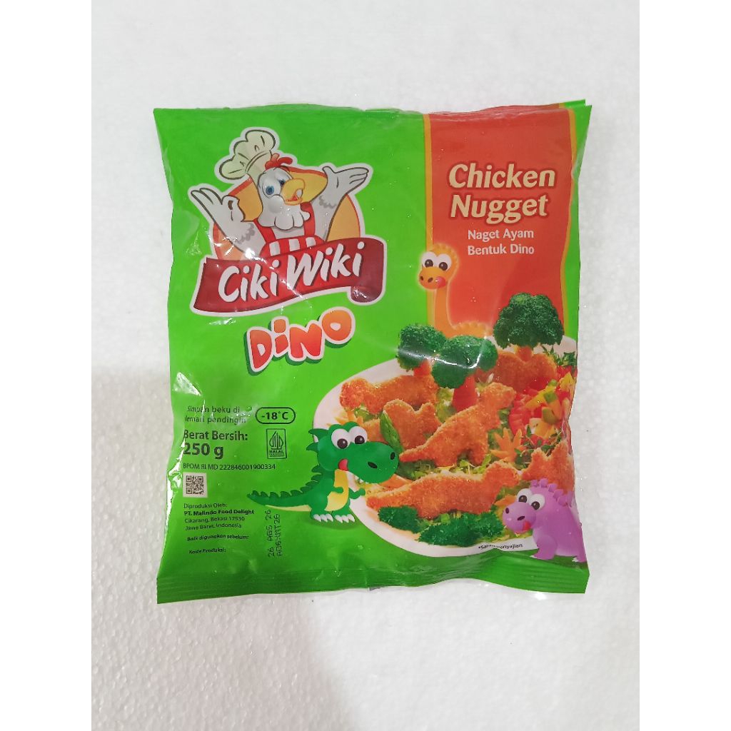 Ciki wiki chicken nugget dino/naget ayam bentuk dino 250gr