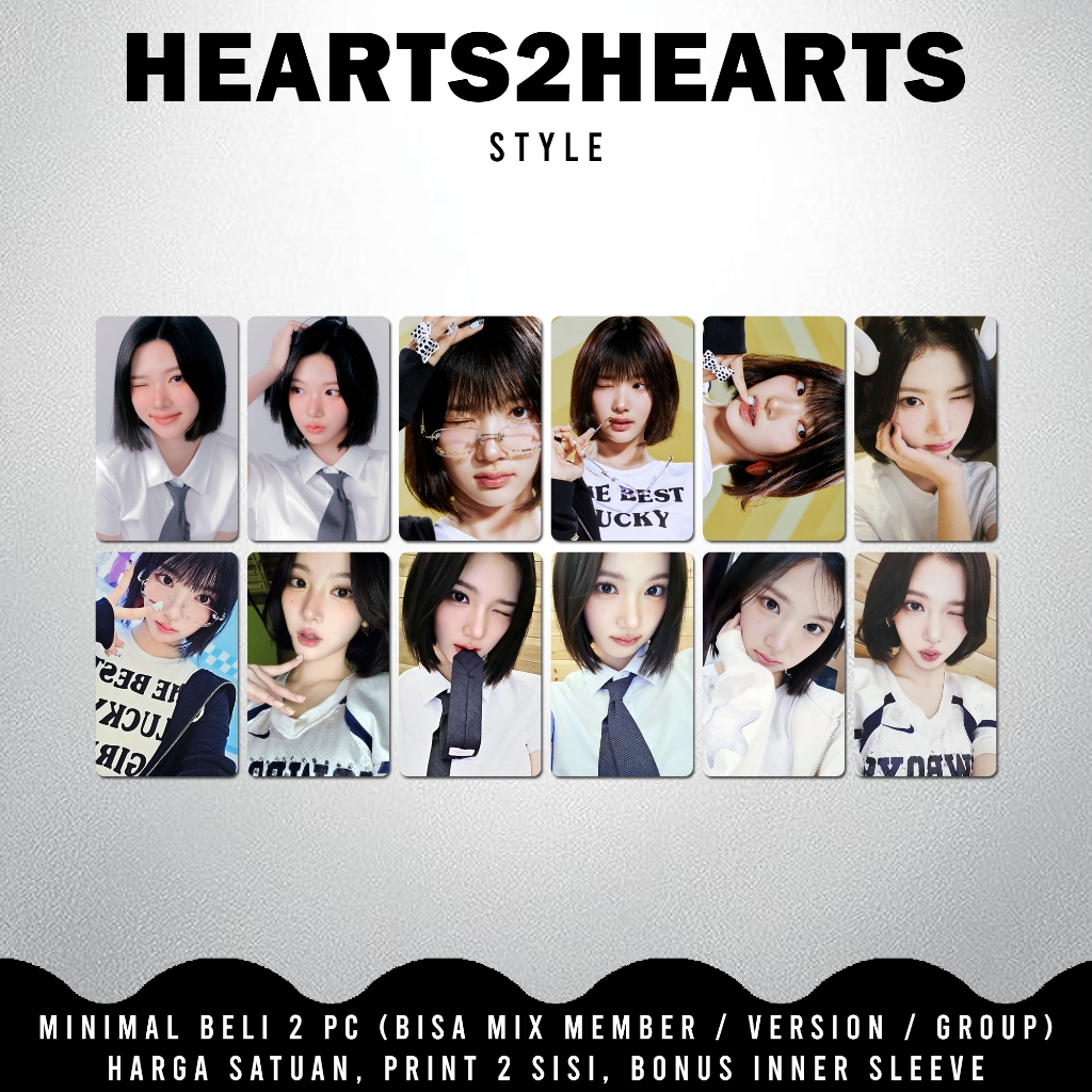 UNOFFICIAL PHOTOCARD HEARTS2HEARTS STYLE PHOTOCARD H2H
