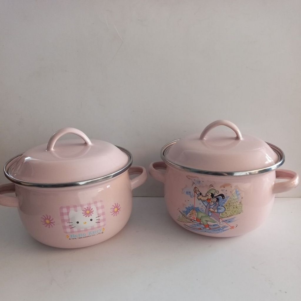 Panci Enamel 14 Karakter Lucu/Panci 14 Enamel/Panci Hello Kitty/Panci Goofy