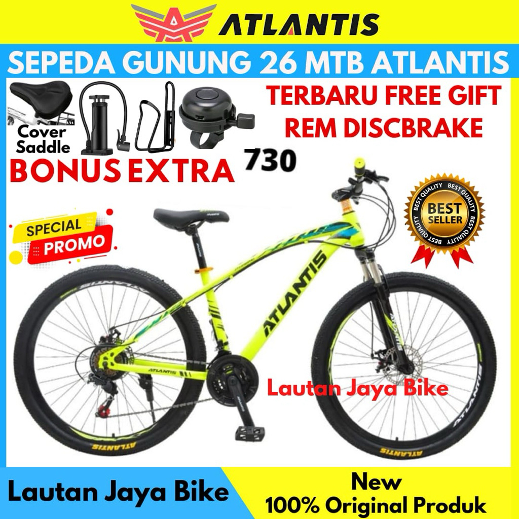 Sepeda Gunung 26 MTB Atlantis 730 Rem Disc Brake New