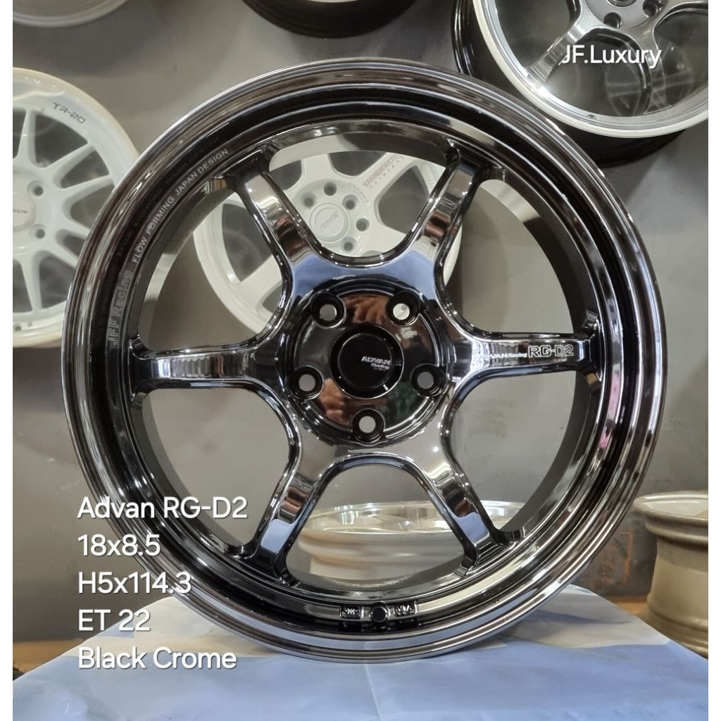 Velg Advan RG-D2 ring 18x8.5 H5x114.3 Offset 22 Blackcrome (1set 4pcs)