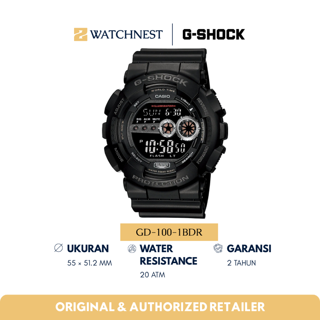 Jam Tangan Pria G-SHOCK GD-100-1BDR