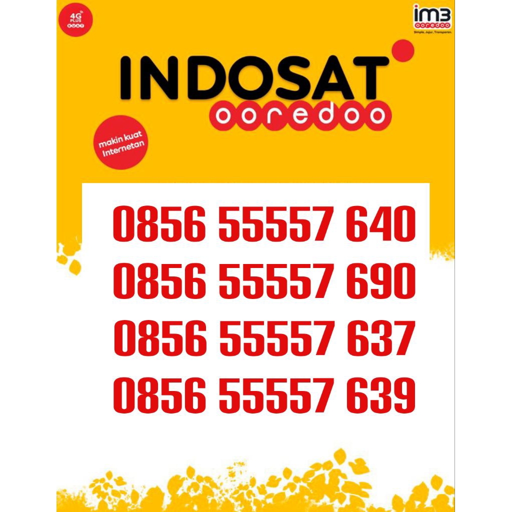 master nomor cantik indosat angka kwarted i011