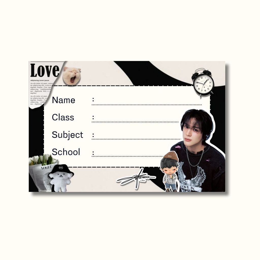 Sticker label nama NCT Dream #1