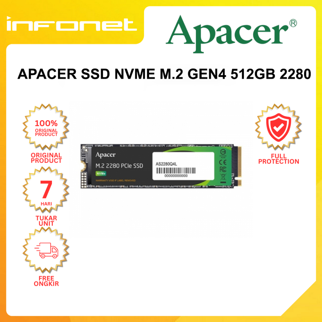 APACER SSD NVME M.2 GEN4 512GB 2280
