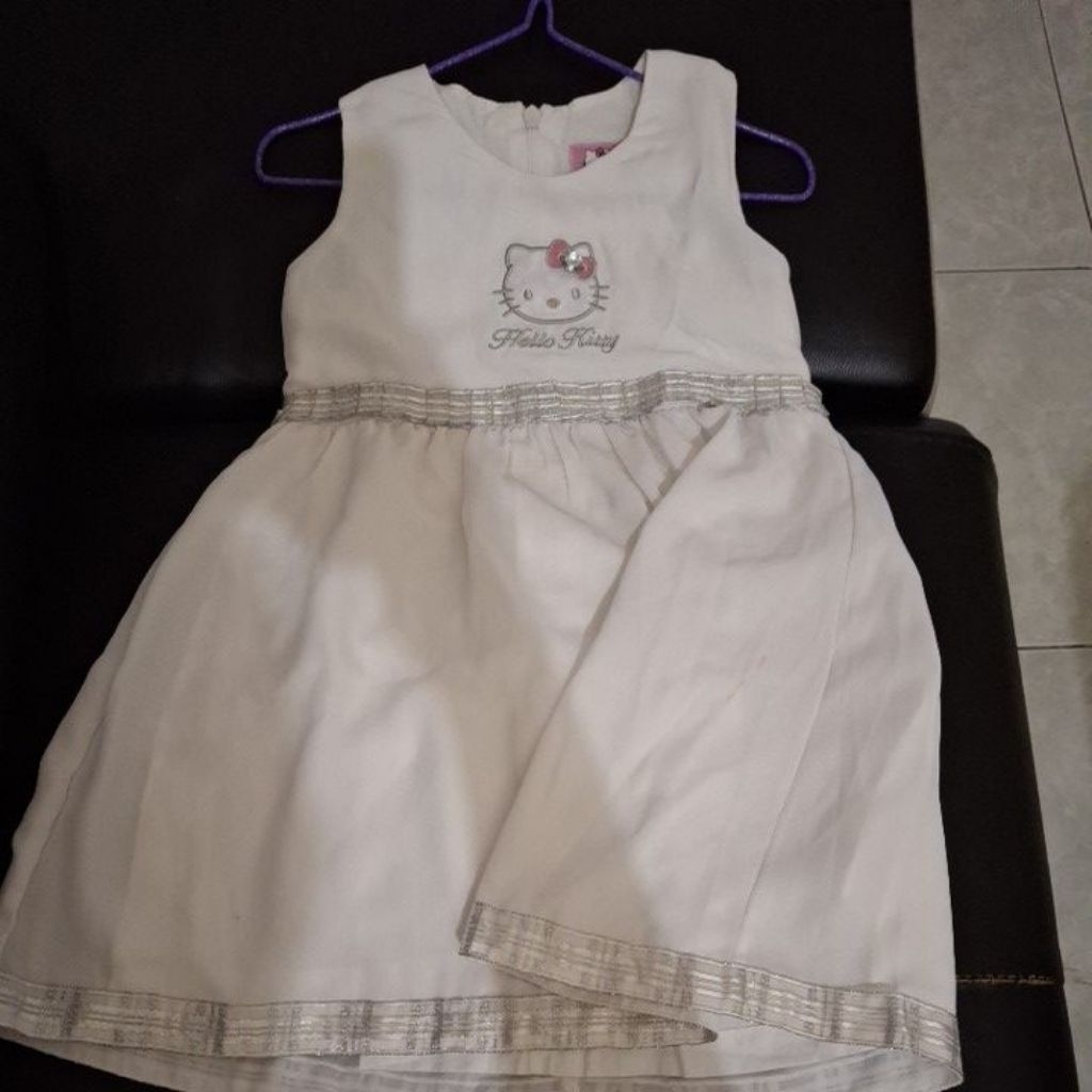 Dress PL Anak 2-3 tahun Ori HK Putih Kutung (Minus Cek Deskripsi)