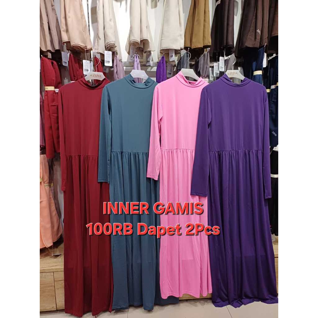 PROMO 50RB ZOYA Inner Gamis Atika bahan breeze Flex