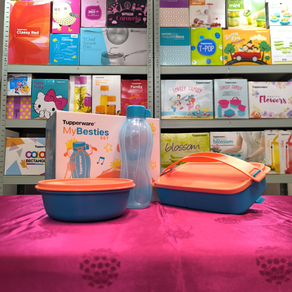 Tupperware My Besties Set | Tempat Bekal dengan Botol Minum