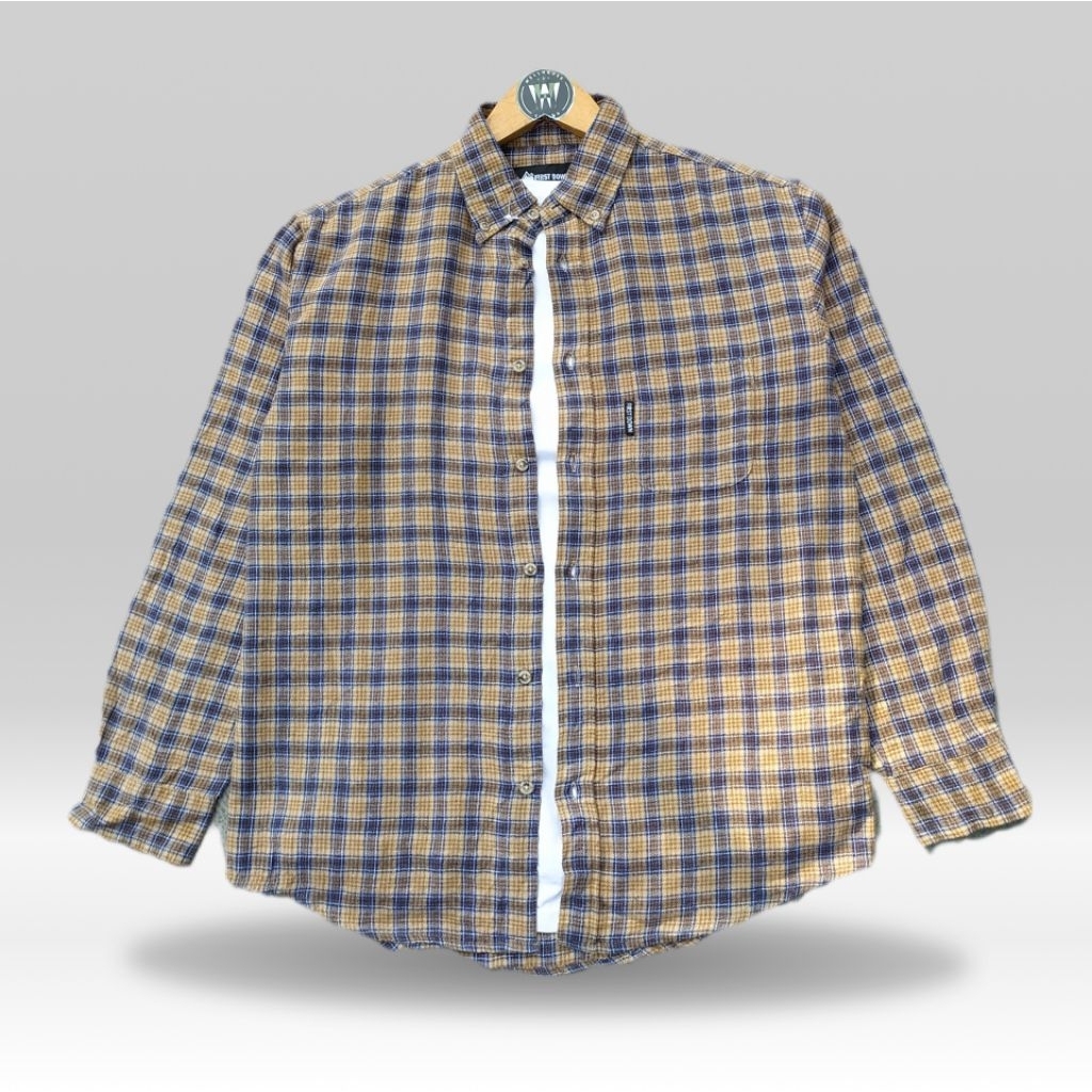 KEMEJA FLANEL FIRS DOWN LENGAN PANJANG / KEMEJA FLANEL FIRS DOWN WARNA KUNING PRIA