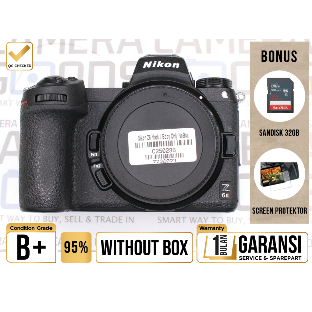 Kamera Nikon Z6 II Full Frame Camera Digital Mirrorless Second Bekas Grade B+ / Nikon Z6II - C250236