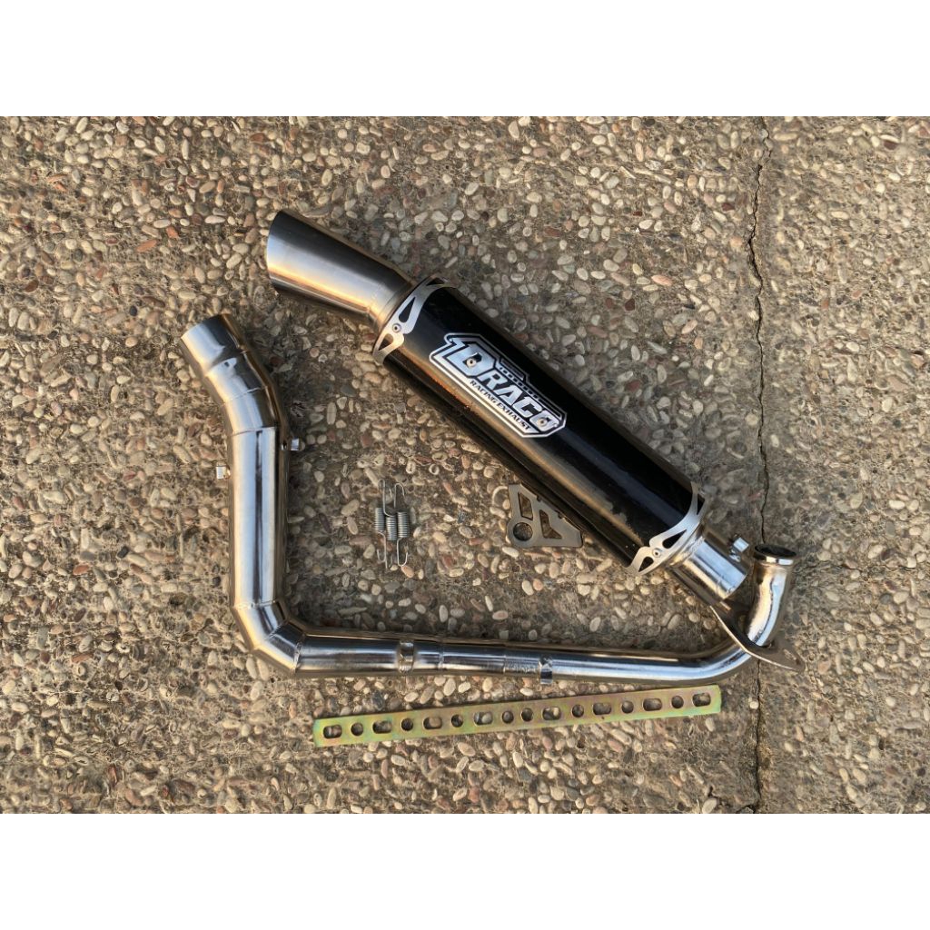 Knalpot racing samlong draco pnp gratis breket beat vario scoopy mio fino all matic