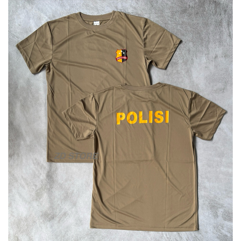 Kaos Jersey Coklat Jatah MABES POLRI 2025/Kaos Dalam Jersey POLISI