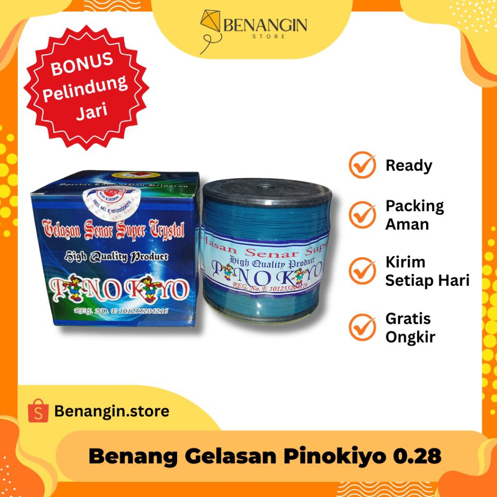 Benang Gelasan Pinkokiyo 0.28 |Benang Layangan|