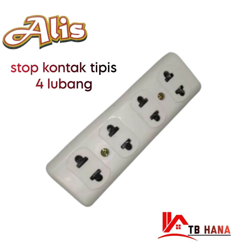 Stopkontak Tipis 4 lubang / Colokan listrik / Terminal Listrik SNI