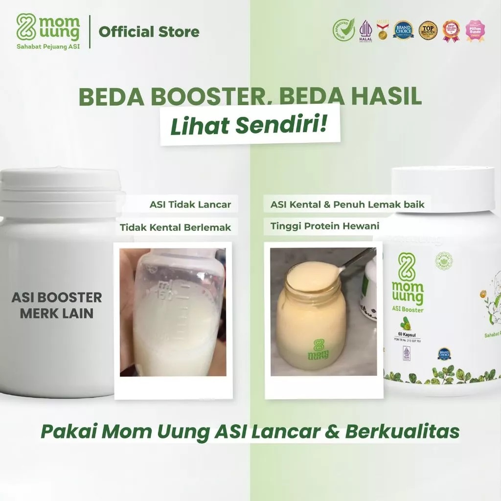 Mom Uung Asi Booster Momuung 30 60 Kapsul Obat Pelancar Penambah Asi Suplemen Vitamin Ibu Menyusui