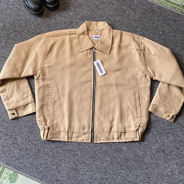 Confucius Boxy Work cream Jacket basic polos cream Boxy Work Jacket // jaket pria