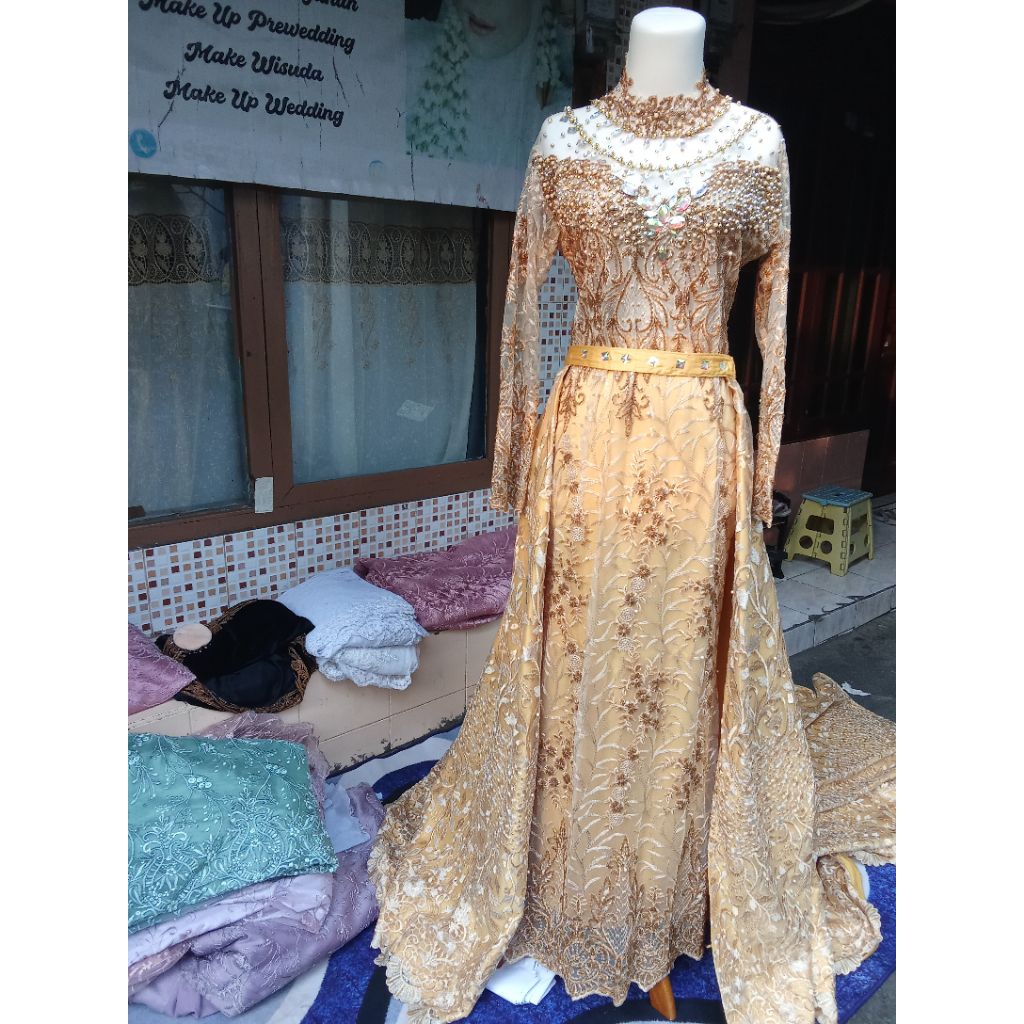 GAUN PENGANTIN SLIM GOLD