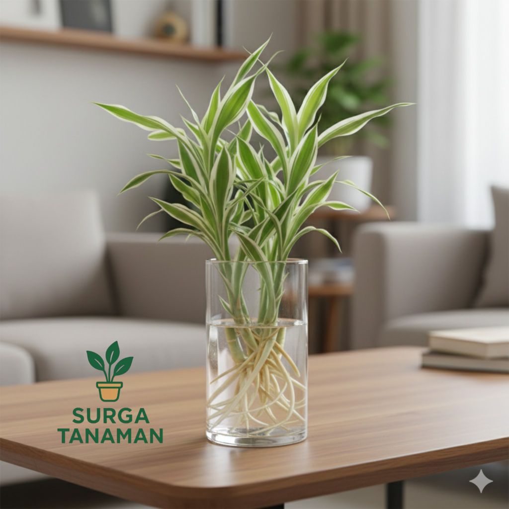 Tanaman media air bambu hoki varigata putih - tanaman bambu hoki varigata putih - bambu hoki sri rej