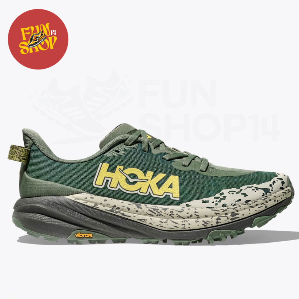 Sepatu Lari Hoka Speedgoat 6 Men's Trail Running Shoes fern / asphalt grey - 1147791FNS
