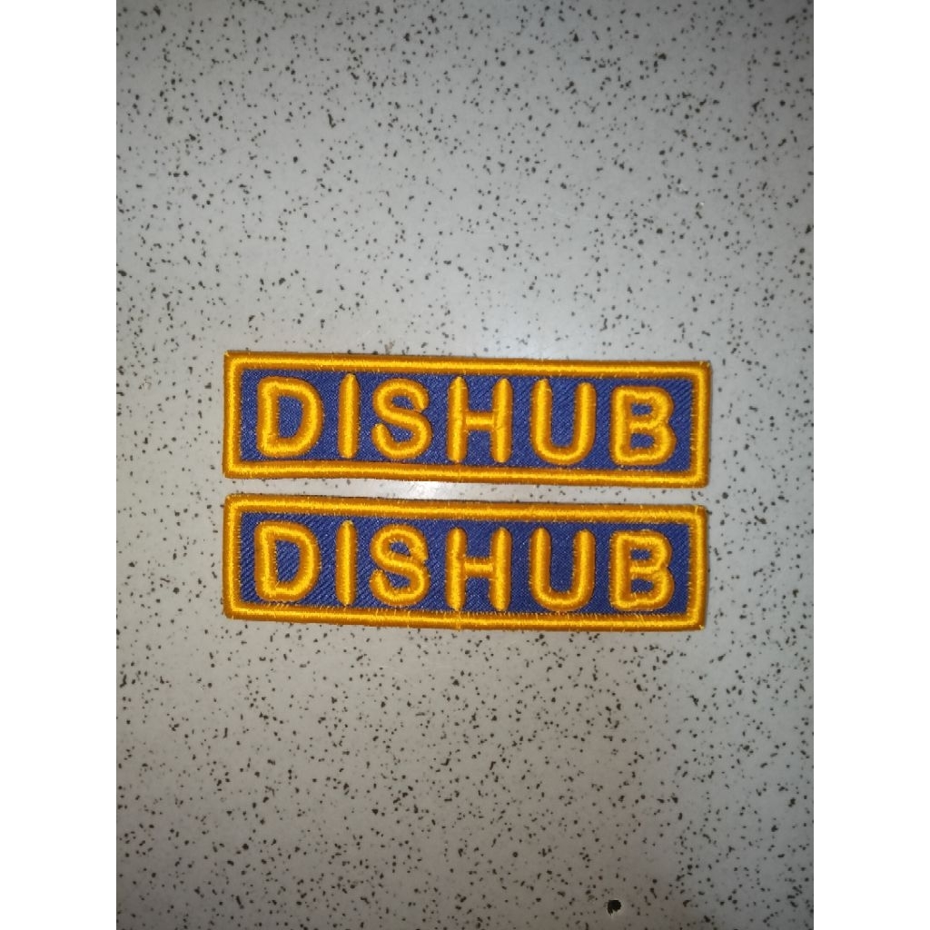 patch bordir timbul DISHUB+NAMA custom