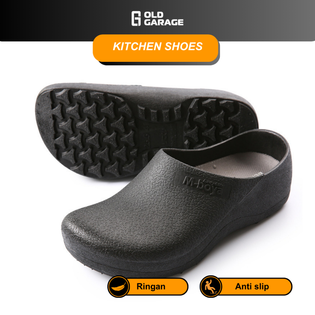 Sepatu Kitchen Pria Sepatu Chef Kitchen Shoes Anti Slip S076