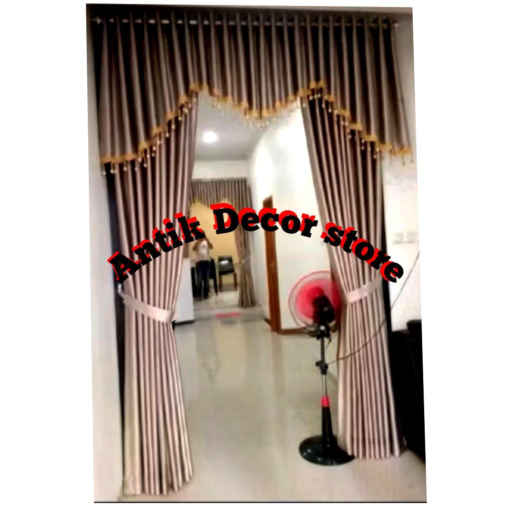 1set gorden poni gorden pintu kamar hordeng pintu masuk tirai gorden set bahan embos model baru kord