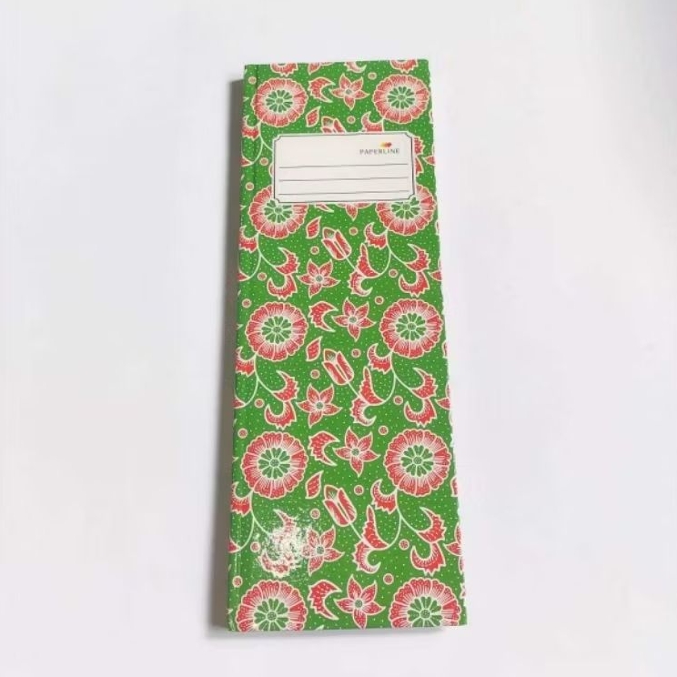 buku folio hijau tulis panjang kecil