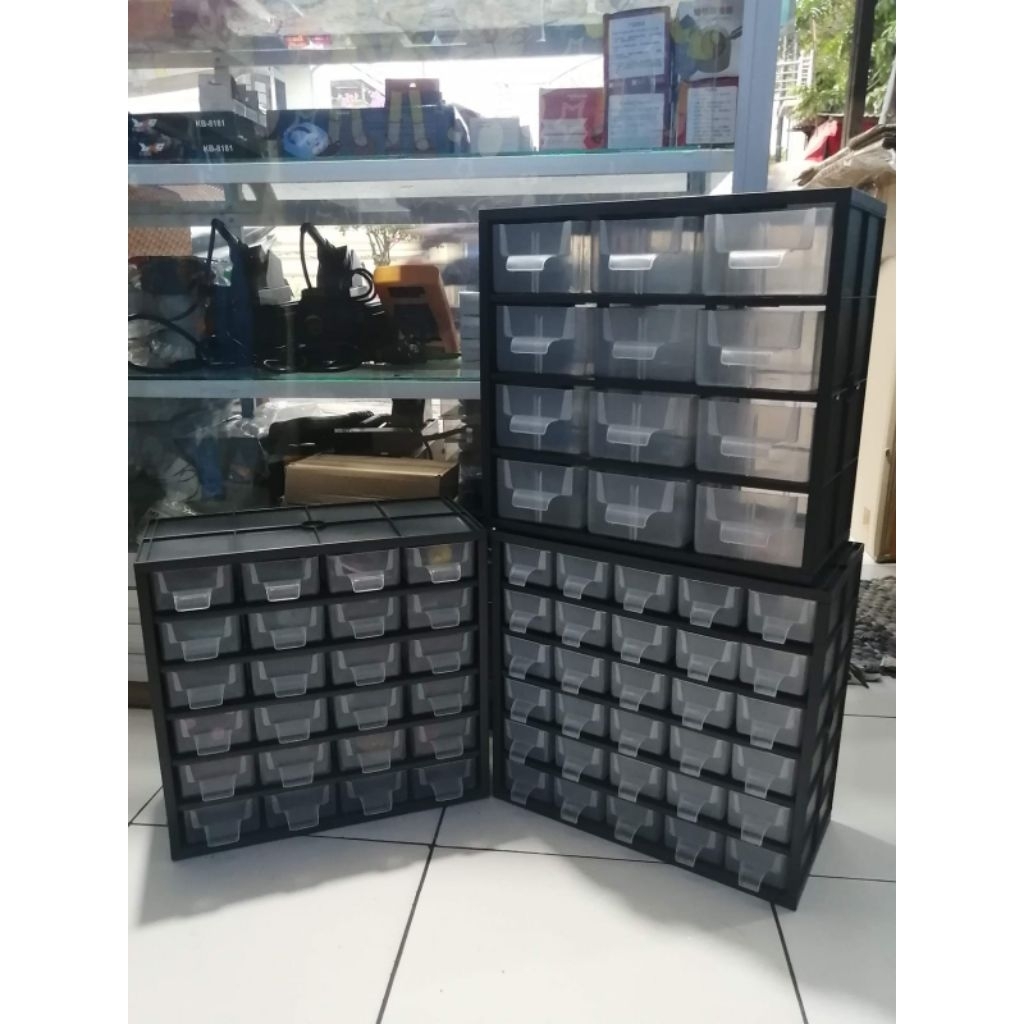 Rakko Rak Komponen elektronik Racco Lemari Ic isi 30 slot 24 slot 12 slot