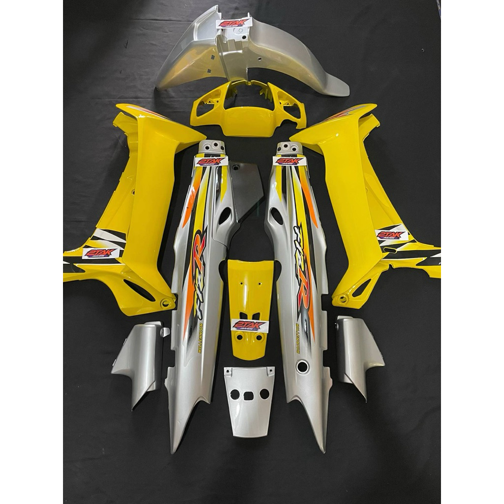 Full Set Bodi Halus Fiz r F1zr Fizr Milenium Kuning Silver Cover Body Fiz r F1zr Fizr Milenium Kunin