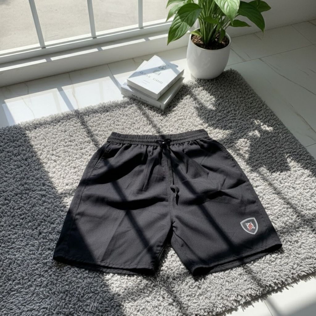 Celana Pendek Pria Distro Boardshort Shortpants HOOLIGANS Academica Black