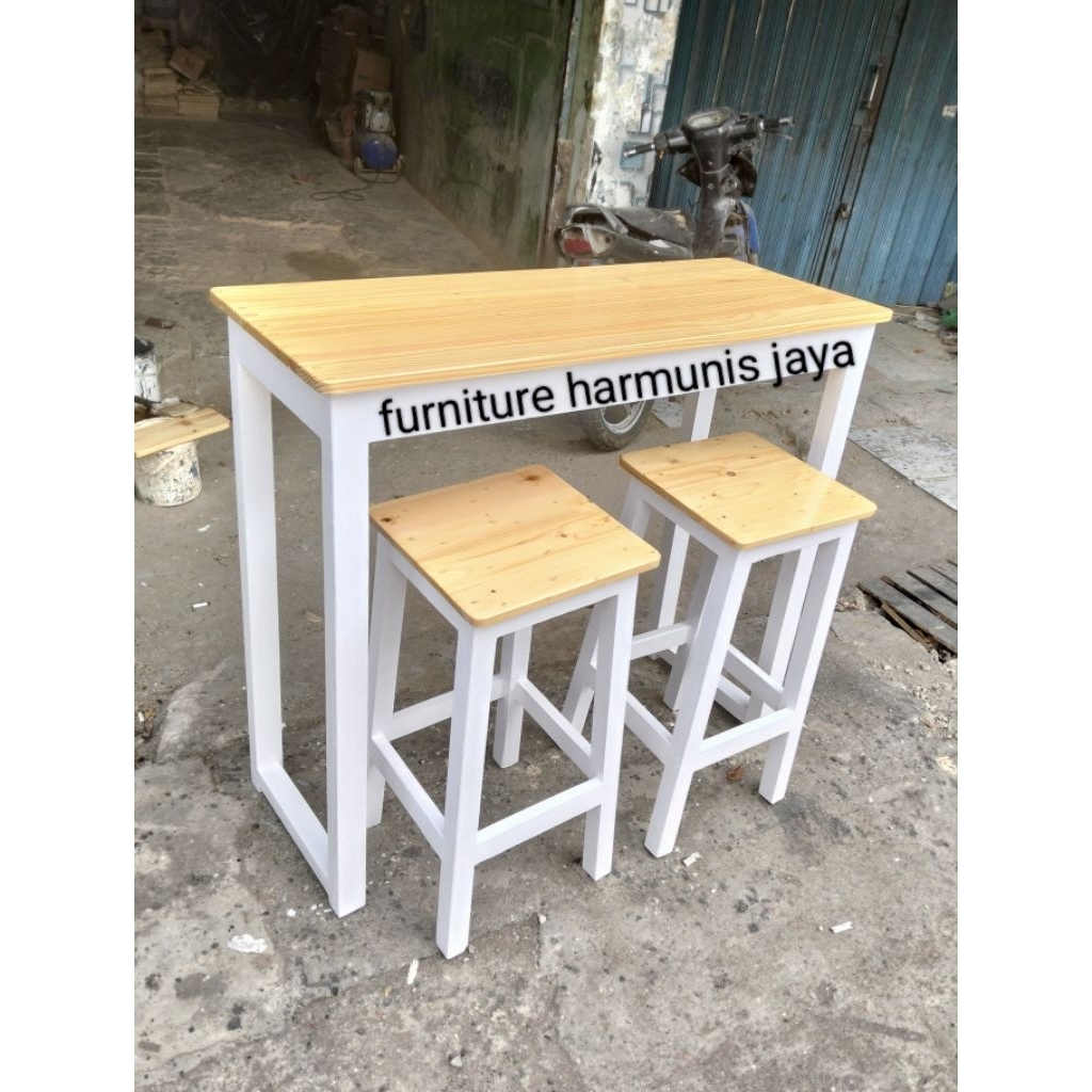 meja minibar 2kursi kayu jati Belanda