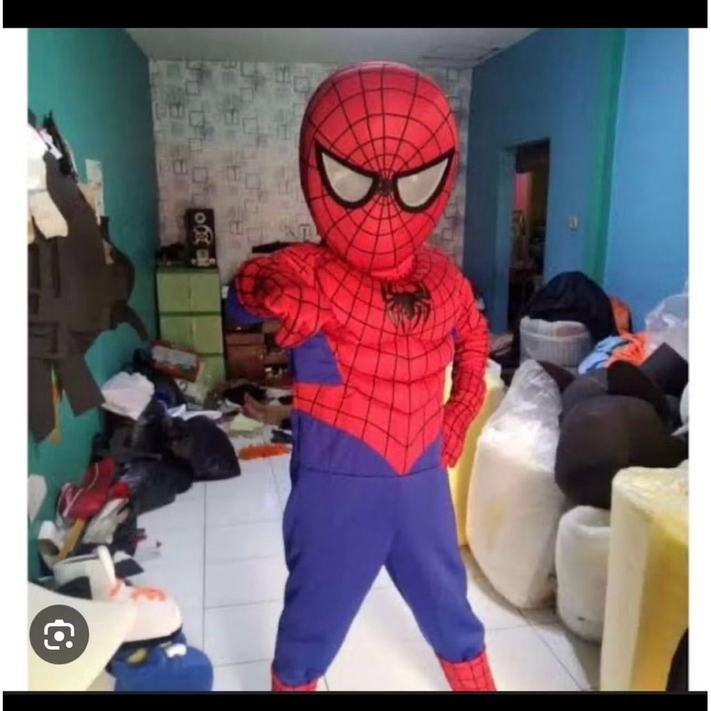 Kostum badut Spiderman Termurah