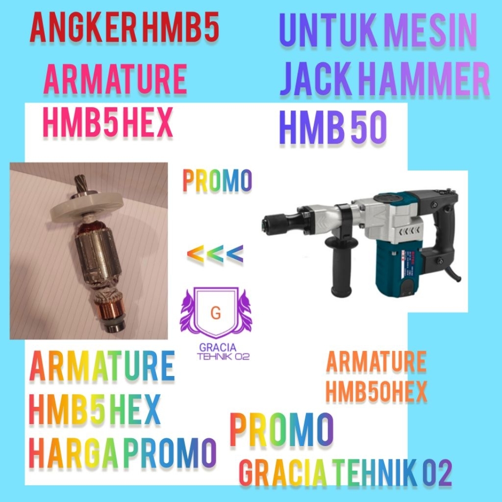 ARMATURE ANGKER BITEC HBM5 JACK HAMMER BITEC HBM HEX HBM50 HEX PROMO POLOS