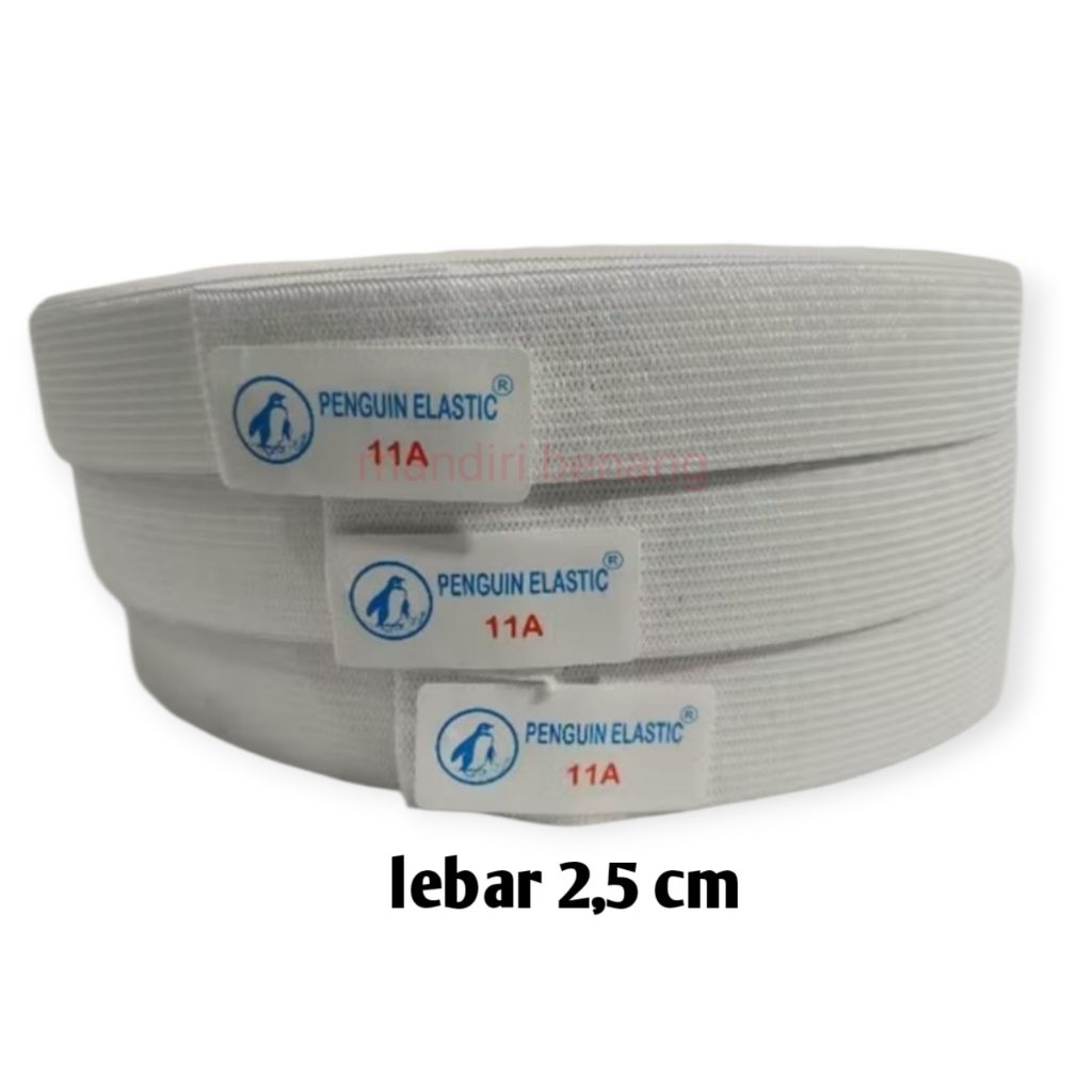 1 meter karet kolor 2,5cm, dan 2cm, 3cm / karet elastis / karet celana kolor / karet ujung seprai