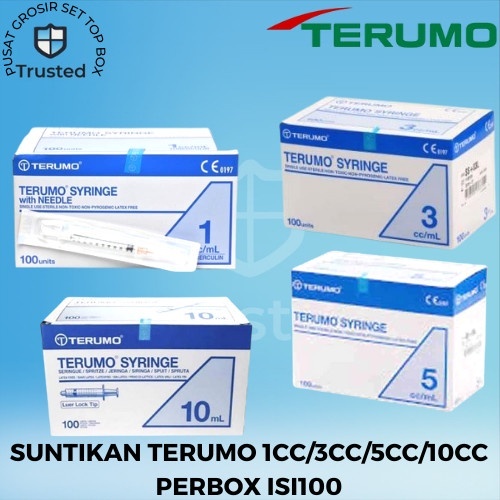 Spuit Syringe Terumo 1cc, 3cc, 5cc, 10cc With Needle Harga/Box