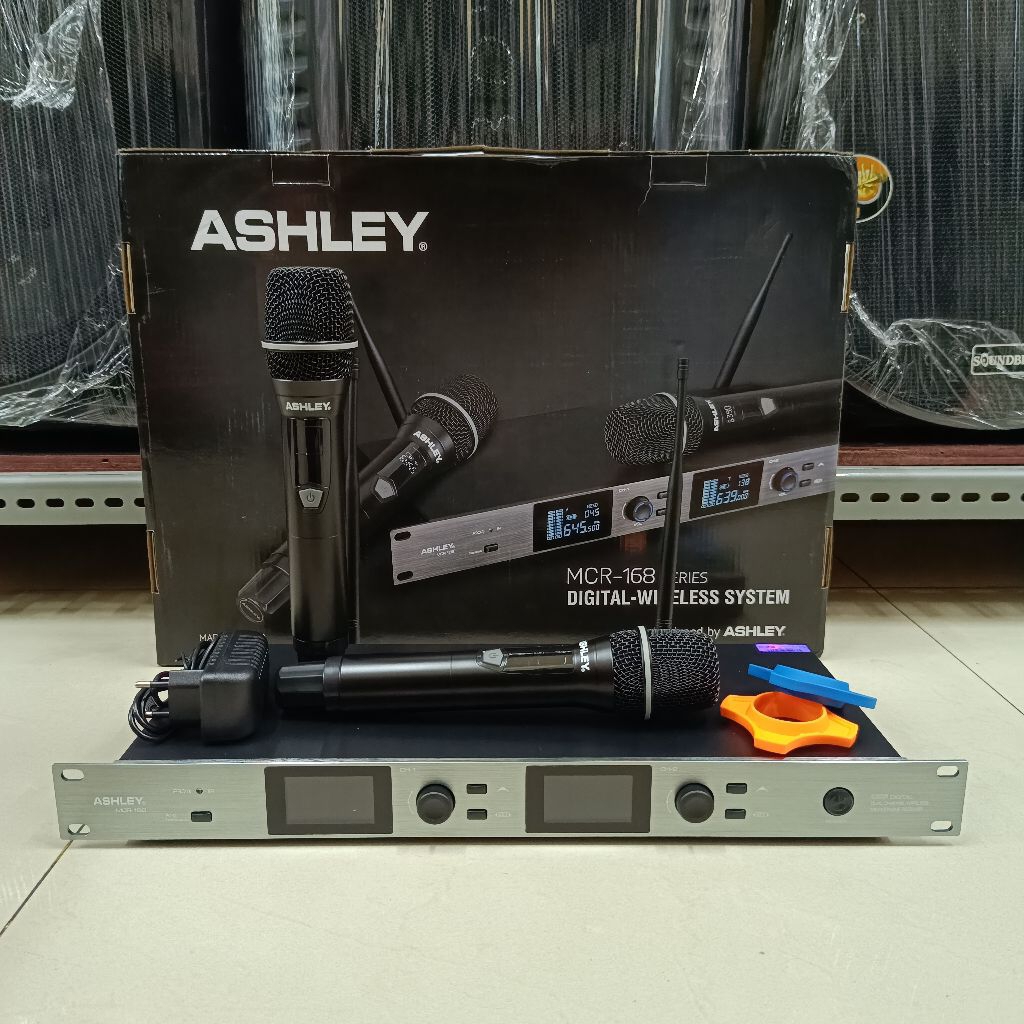 Mic Wireless Ashley MCR-168 Original Microphone Wireless Ashley MCR168 Original Mic Ashley MCR 168 M