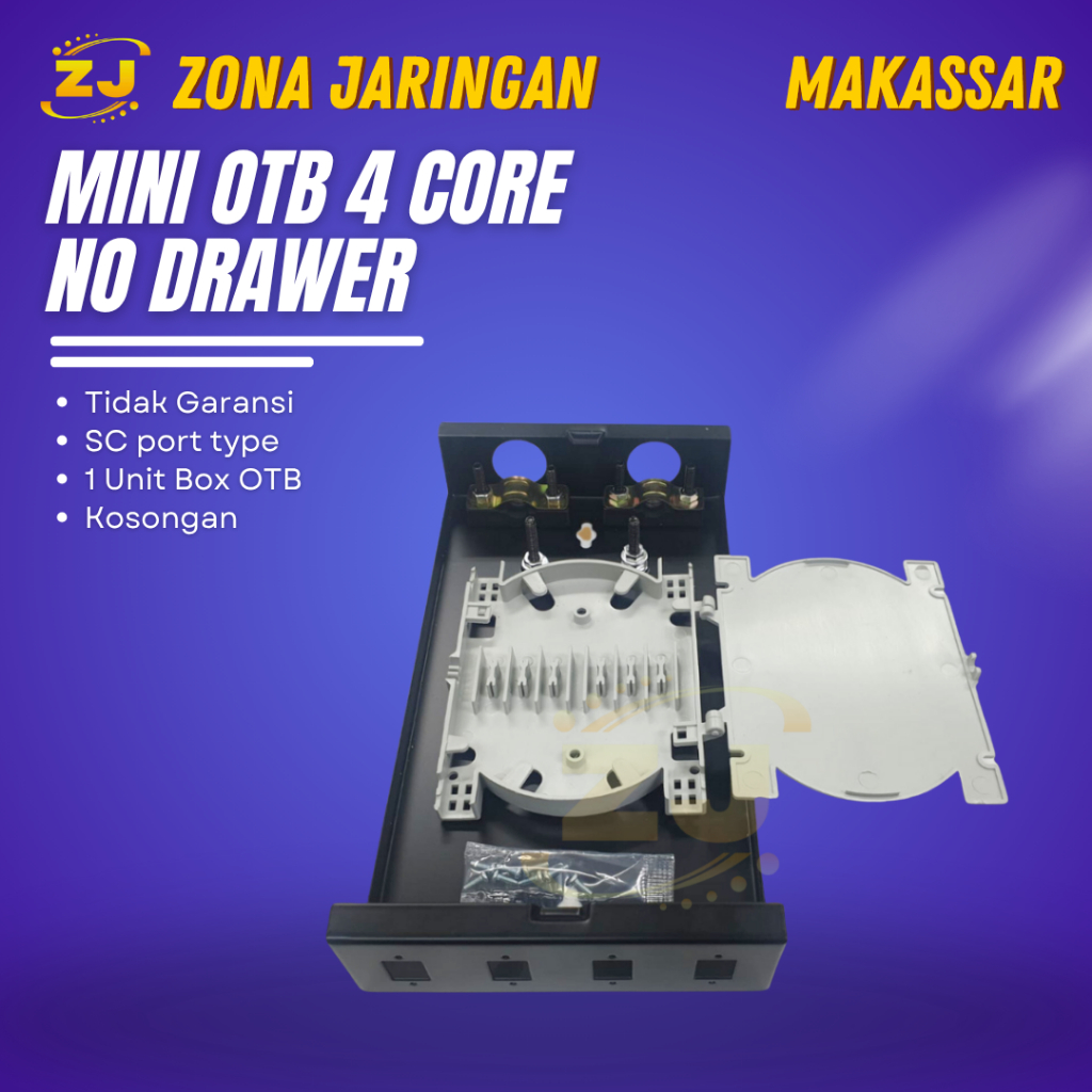 Tarmoc Fiber Optic mini OTB 4 Core SC | Roset FO Besi 4C Kosongan
