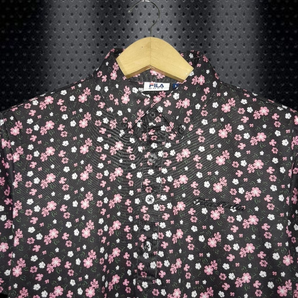 FILA GOLF Kaos Kerah Olahraga Pria, Atasan Olahraga Pria