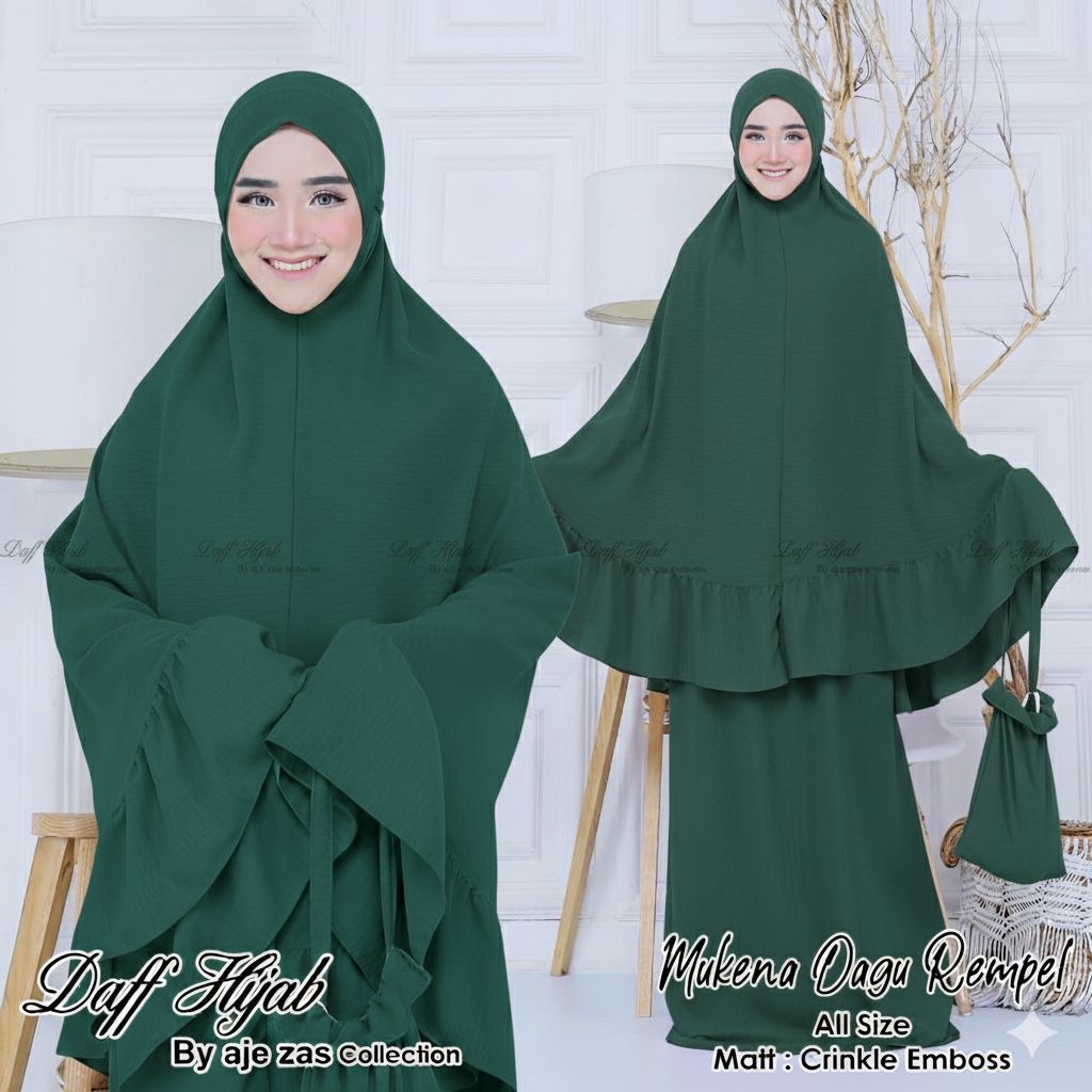 MUKENA DEWASA DAGU MALAY//CRINKLE AIRFLOW//DAFF HIJAB