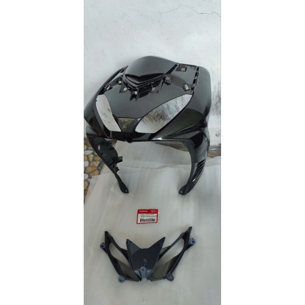TAMENG DEPAN KAP DEPAN BODY DEPAN REVO DX 110 REVO AT MATIC REVO ABSOLUTE 64500-KWW-A70AFB HITAM SET