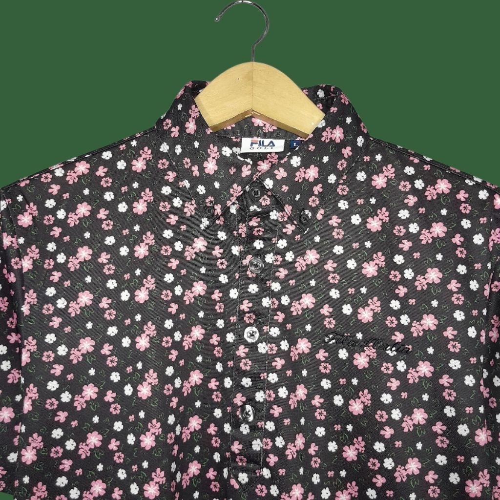 FILA GOLF Kaos Kerah Olahraga Pria, Atasan Olahraga Pria