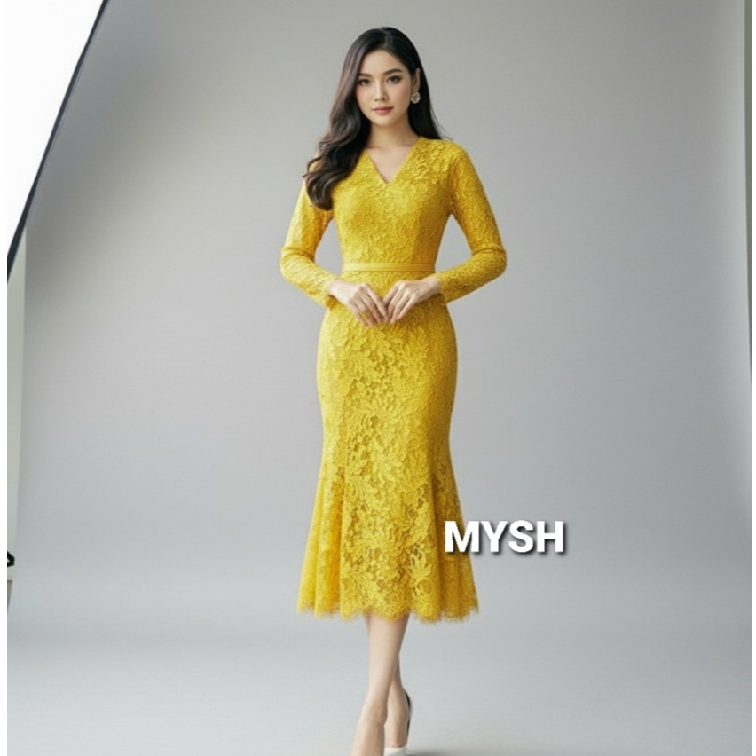 Dress Pesta Duyung Mewah S  M L XL XXL ~ Dress Brokat Modern ~ Long Dress Kebaya Pesta ~ Dress Natal