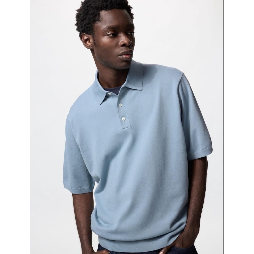 Kaos Polo Knit Rajut Pria UNIQLO