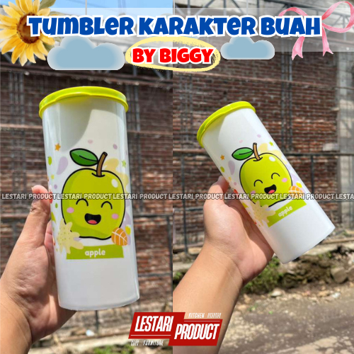 ( 6 PCS ) TUMBLER TUTUP BIGGY KARAKTER BUAH | TUMBLER BIGGY | BOTOL MINUM | GELAS TUTUP | TEMPAT MIN